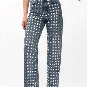 NWT Rag and Bone Kingston Studded Blue Jeans